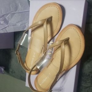 Madden Girl size 7.5 nude-clear